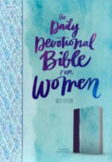 NKJV Daily Devotional Bible for Women, Purple/Blue LeatherTouch Imitation Leather - Slightly Imperfect