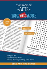 The Book of Acts: Bible Word Search, Large Print