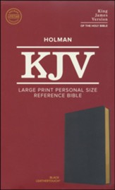 KJV Large Print Personal Size Reference Bible, Black Leathertouch Imitation Leather - Slightly Imperfect