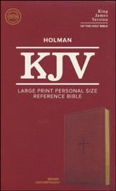 KJV Large Print Personal Size Reference Bible, Brown Leathertouch Imitation Leather