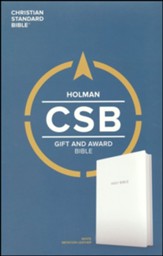 CSB Gift & Award Bible--imitation leather, white