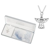 Happy Birthday Friend, Angel Necklace with Gift Box