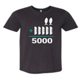 2 + 5 = 5000 Feeding the 5000 Chosen Shirt, Black, Youth Large