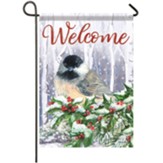 Welcome, Holly Chickadee, Flag, Small
