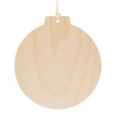 Unfinished Wood Ornament, Round, 3 X 3