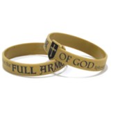 Full Armor of God Silicone Bracelet, Gold