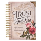 Trust In the Lord Floral Wirebound Journal, Burgundy