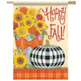 Happy Fall, Farmhouse Fall, Flag, Large