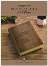 NLT Devotional Bible for Men--soft leather-look, khaki
