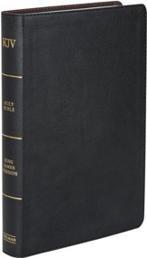 KJV Giant-Print Reference Bible--soft leather-look, black - Slightly Imperfect
