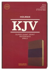 KJV Super Giant-Print Reference Bible--soft leather-look, charcoal