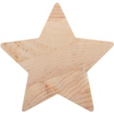 Unfinished Wood Star, 3.25 X 3.5