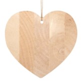 Unfinished Wood Heart Ornament