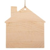 Unfinished Wood House Ornament