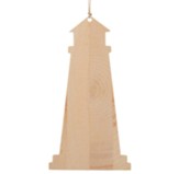 Unfinished Wood Lighthouse Ornament