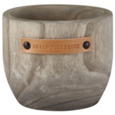 Filled With Peace Wood Planter
