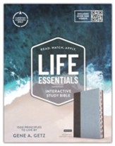 CSB Life Essentials Study Bible--soft leather-look, brown/sky blue (indexed)