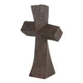 Weathered Metal Look Tabletop Cross