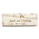 Personalized, Barnhouse Block, Faux Wood, with Names,  White