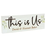 Personalized, Carved Sign, This is Us, with Leaves