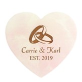 Personalized, Heart Shape Sign, with Rings,