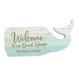 Personalized, Whale Shape Sign, Welcome
