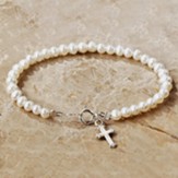 Baby's Pearl Bracelet with Cross