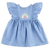 Rainbow Denim Dress, 3-6 Months