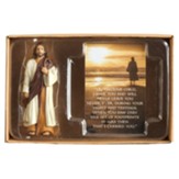 Jesus Figurine with Footprints Itty Bitty Blessings Card