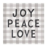 Joy Peace Love Block Art