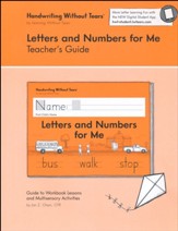 Letters and Numbers for Me Teacher's  Guide, Grade K (2022  Edition)