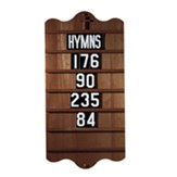 Hymn Board, Hardwood Maple with Walnut Finish