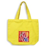 I Am A Child Of God, Yellow Tote Bag For Kids