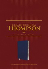 Reina Valera Revisada Biblia de Referencia Thompson, Leathersoft, Azul, Palabras de Jess en Rojo (RVR Thompson Chain-Reference Bible--soft leather-look, navy)
