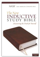 NASB New Inductive Study Bible,  Imitation leather, brown - Imperfectly Imprinted Bibles