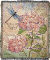 The Lord is Close to the Brokenhearted Tapestry Throw