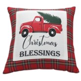Christmas Blessings Pillow, Pickup Truck