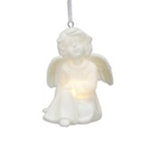 Illuminated Sitting Angel Ornament