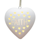Faith Heart, Illuminated Ornament