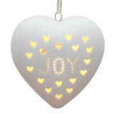 Joy Heart, Illuminated Ornament