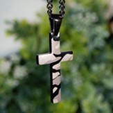 Cross Necklace Camo and Black