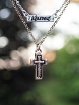 Blessed, Cross, Necklace and Earring Set