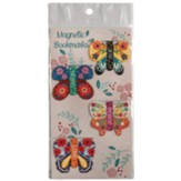 Hope, Peace, Joy, Love, Butterfly Magnetic Bookmarks, Set of 4