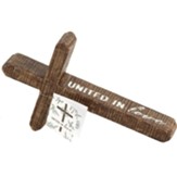 United in Love 25th Anniversary Leaning Tabletop Cross