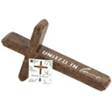 United in Love 50th Anniversary Leaning Tabletop Cross