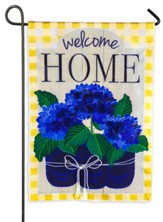 Welcome Home Hydrangeas Garden Applique Flag