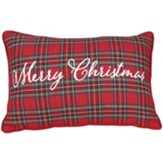 Merry Christmas Tartan Pillow