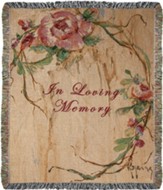 In Loving Memory With Roses, Tapestry Throw