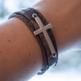 Cross Magnetic Bracelet, Grey