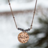 Faith Disc Beaded Necklace